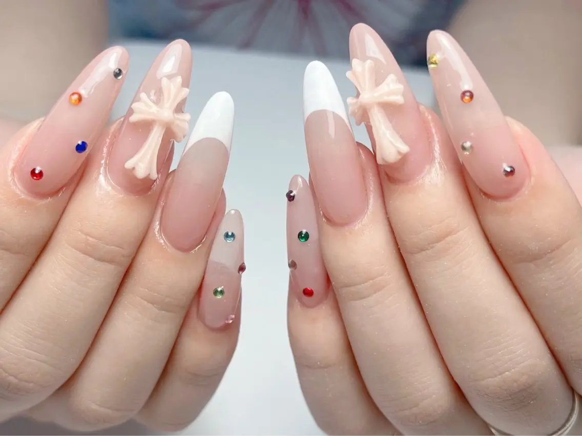 ネイル アートネイル フレンチネイル 韓国ネイル ワンホンネイル ハンドネイル mione nail salonのネイルデザイン
