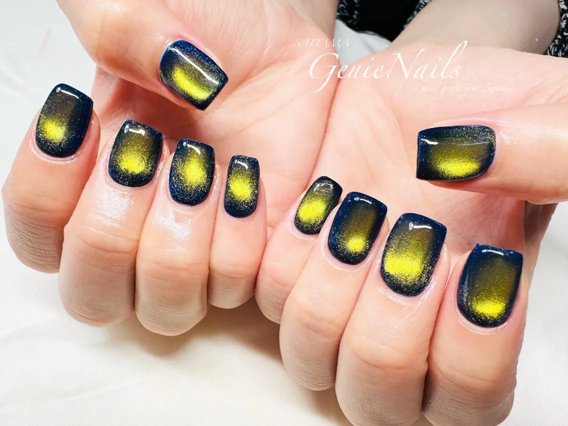 メンズ ネイル アートネイル 長さ出し ロングネイル 持ち込み ニュアンスネイル Genie Nailsのネイルデザイン