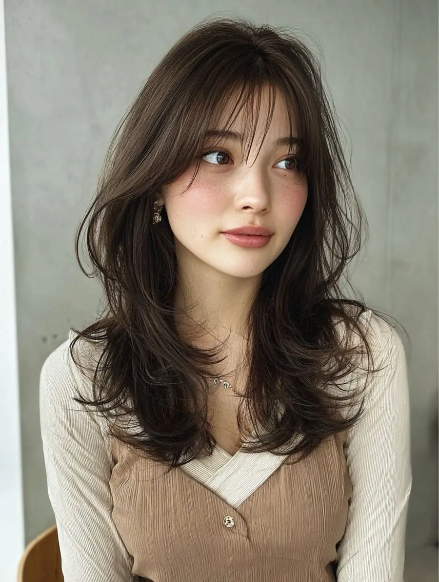 セミロング レイヤーカット ✨レイヤーカット✨ 川西詩乃のヘアスタイル