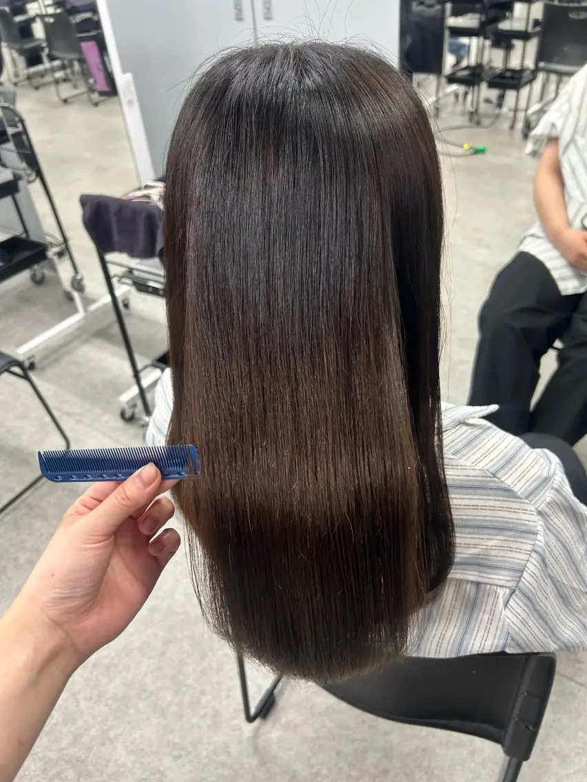 ロング パーマ ヘアアレンジ メンズ カット 縮毛矯正 さくら🍒 暖色カラー/髪質改善のヘアスタイル