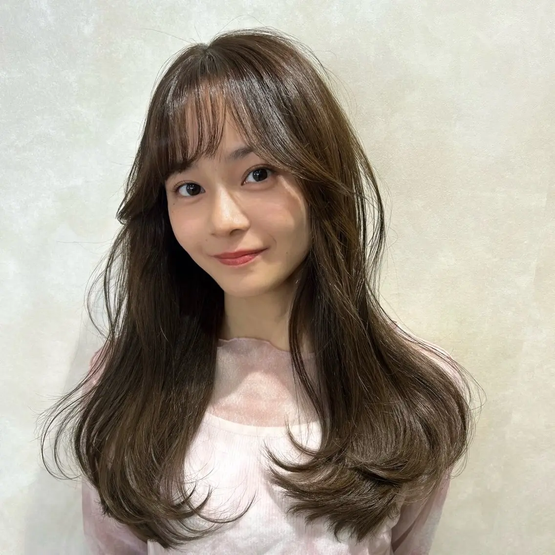 セミロング カット ヘアカラー トリートメント 阿倍野/髪質改善 /縮毛矯正/坪田幸広のヘアスタイル