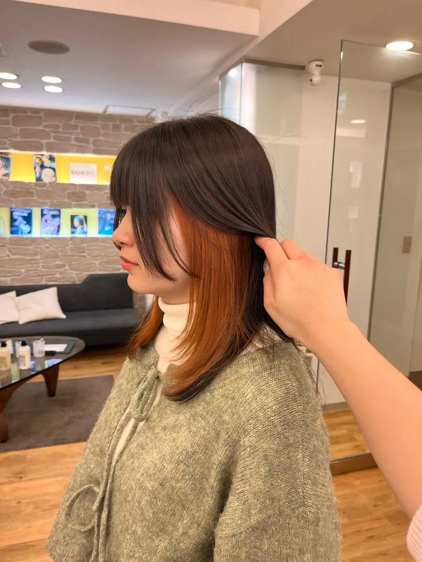 ミディアム カラー un.le.pont ルカ  🎨のヘアスタイル