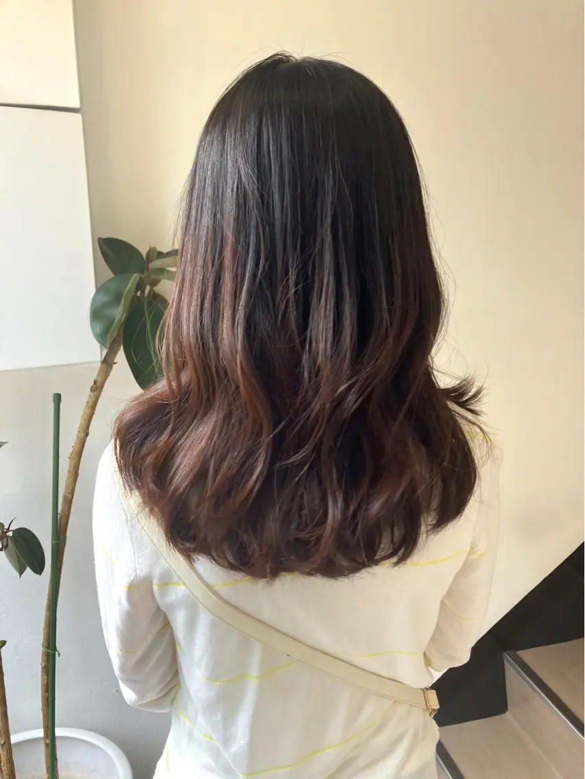 セミロング 阿部 雲母のヘアスタイル