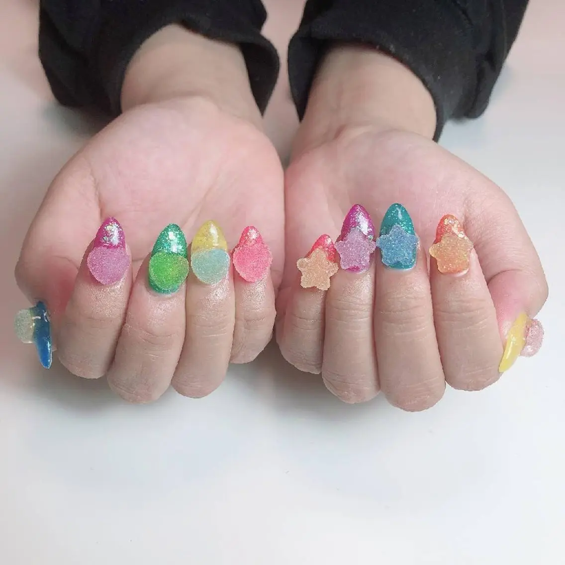 ロング ネイル 持ち込み ☺︎山部 志麻☺︎のネイルデザイン