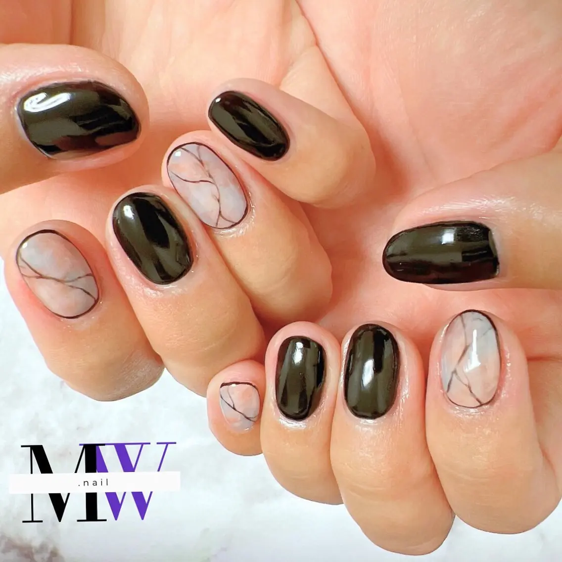 ネイル ニュアンスネイル ハンドネイル MW .nailのネイルデザイン
