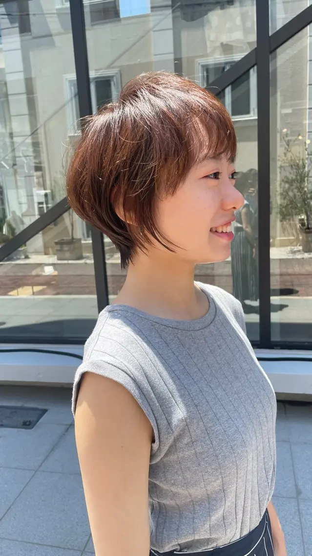 ショート カラー ショートボブ ボブ ショートヘア 表参道【髪質改善】 宮嶋勇太のヘアスタイル