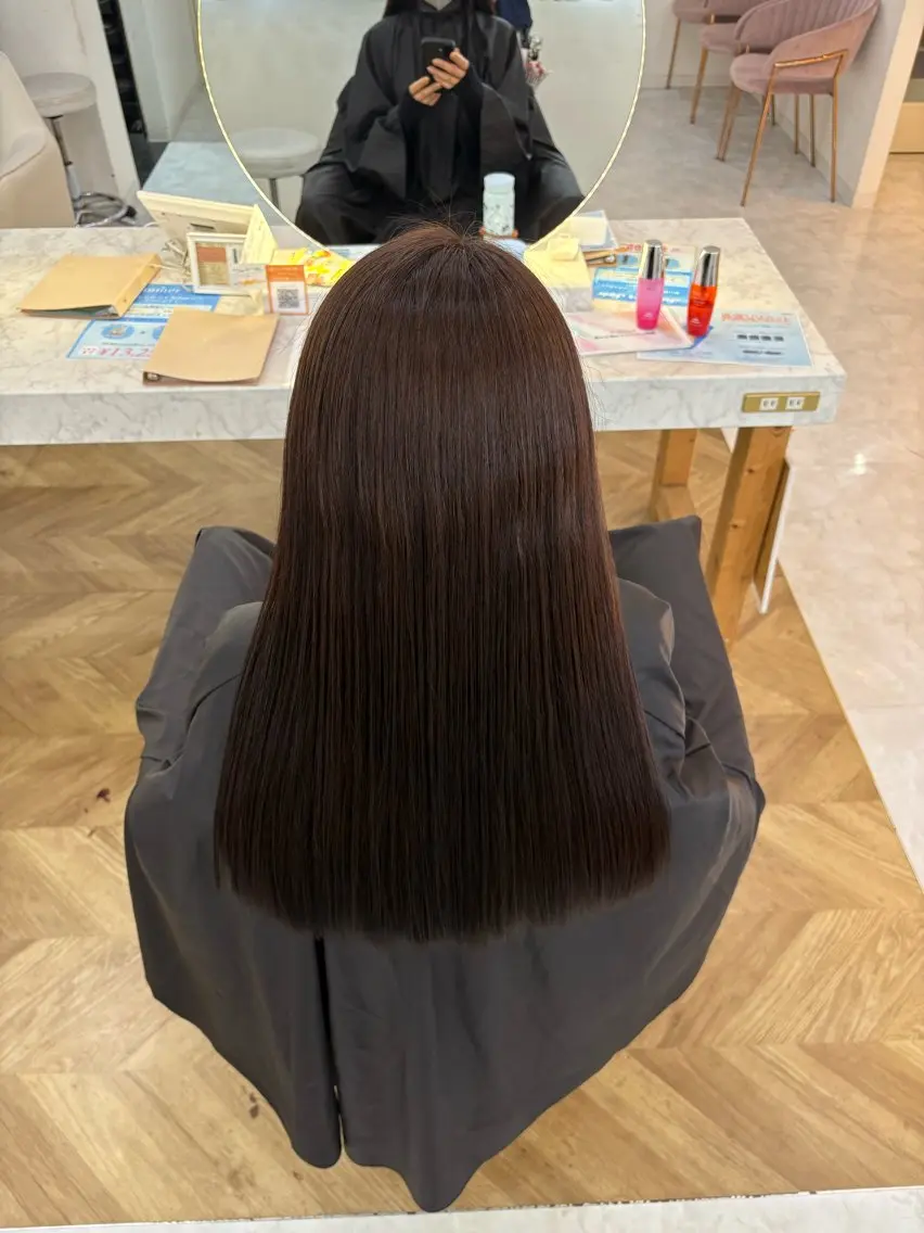 ロング カラー カット ヘアカラー トリートメント 透明感カラー/レイヤ ーカット/須永さくらのヘアスタイル