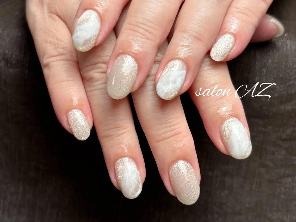 ネイル アートネイル 長さ出し フットネイル フレンチネイル ジェルネイル ハンドネイル salon AZのネイルデザイン