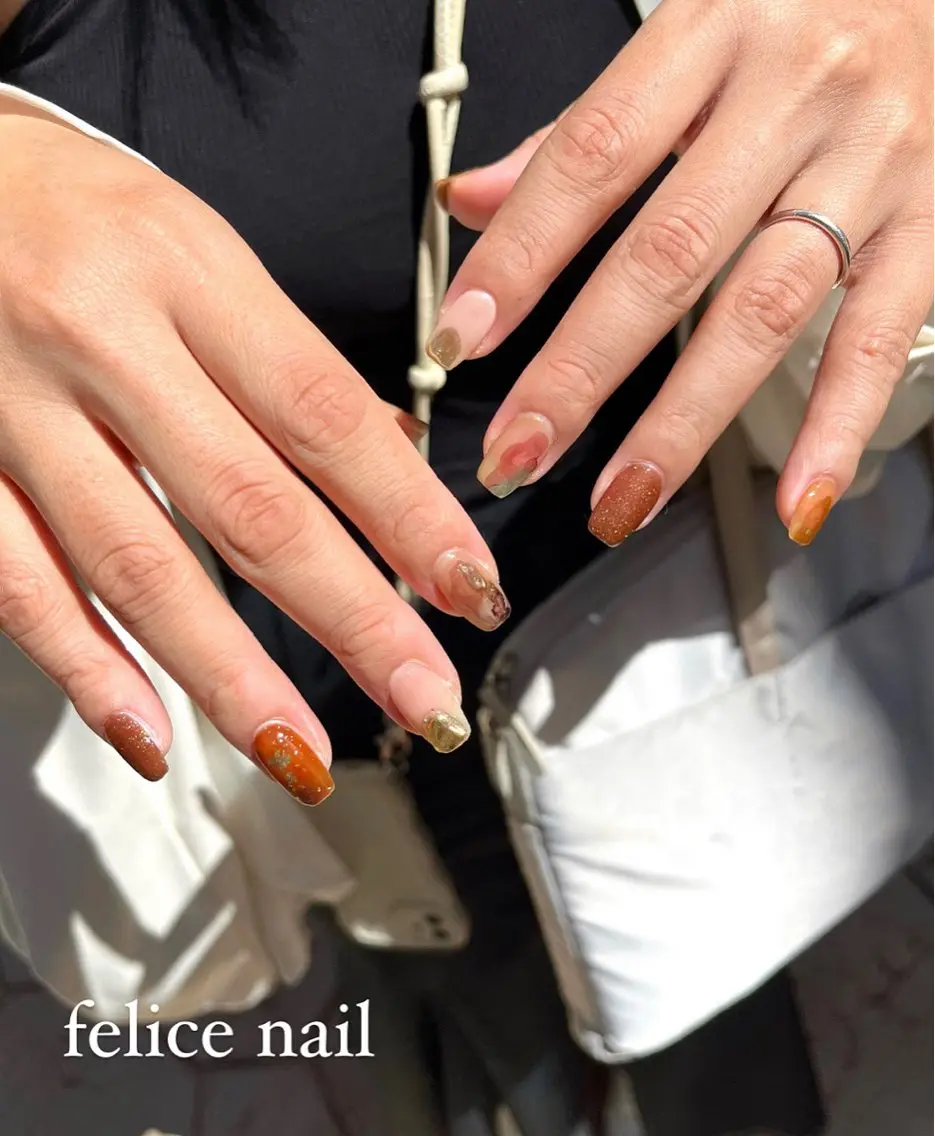 ネイル マグネットネイル ニュアンスネイル felice nailのネイルデザイン