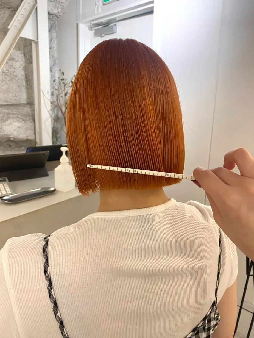 ミディアム 切りっぱなしボブ ボブ 新宿🫧ボブ 特化🐕Amiのヘアスタイル