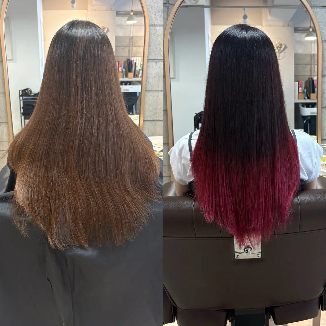 ロング カット ヘアカラー トリートメント 中村 潮音のヘアスタイル