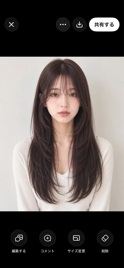 ロング カット 縮毛矯正 トリートメント ヘッドスパ 名古屋 ERIKAのヘアスタイル