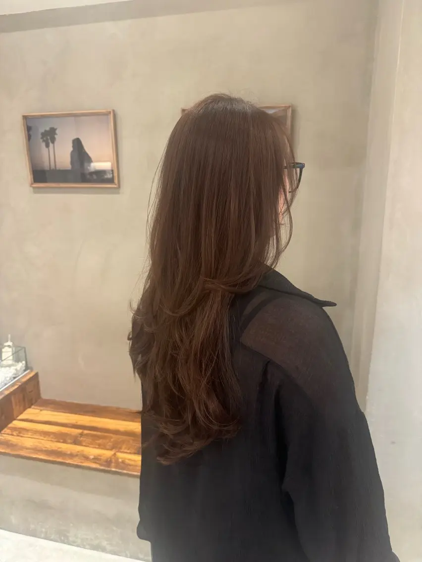 セミロング カット ヘアカラー トリートメント 新宿/顔周りカット +レイヤー＝しずく♩のヘアスタイル