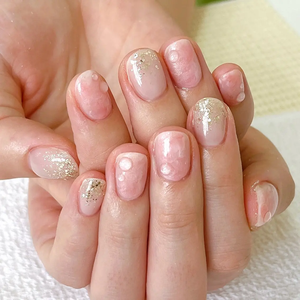 ネイル アートネイル ニュアンスネイル ピンク 伊藤 愛のネイルデザイン