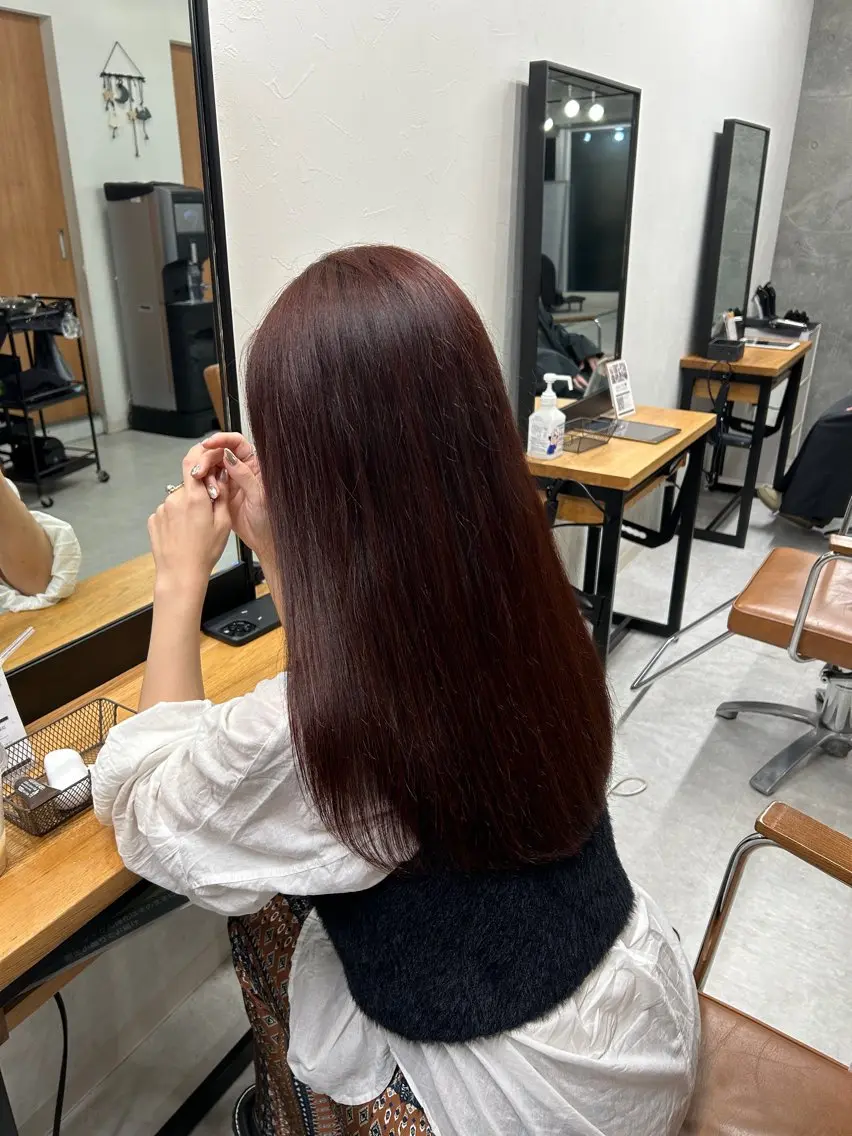 ロング カラー カット 縮毛矯正 トリートメント ヘッドスパ ヘアセット カズキ🌼曲がる 縮毛矯正のヘアスタイル