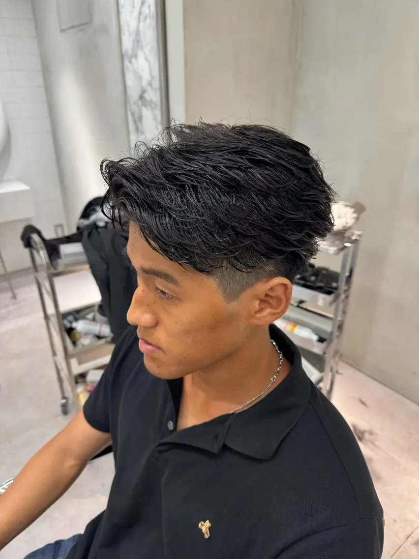 パーマ メンズ ブリーチ/パーマ特化 片平和寿のヘアスタイル