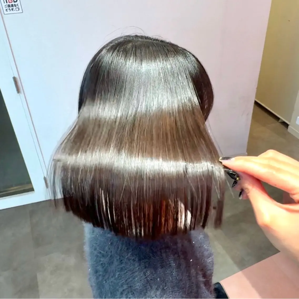 ショート カット 縮毛矯正 トリートメント 莉乃/縮毛矯正/髪質 改善/艶カラーのヘアスタイル