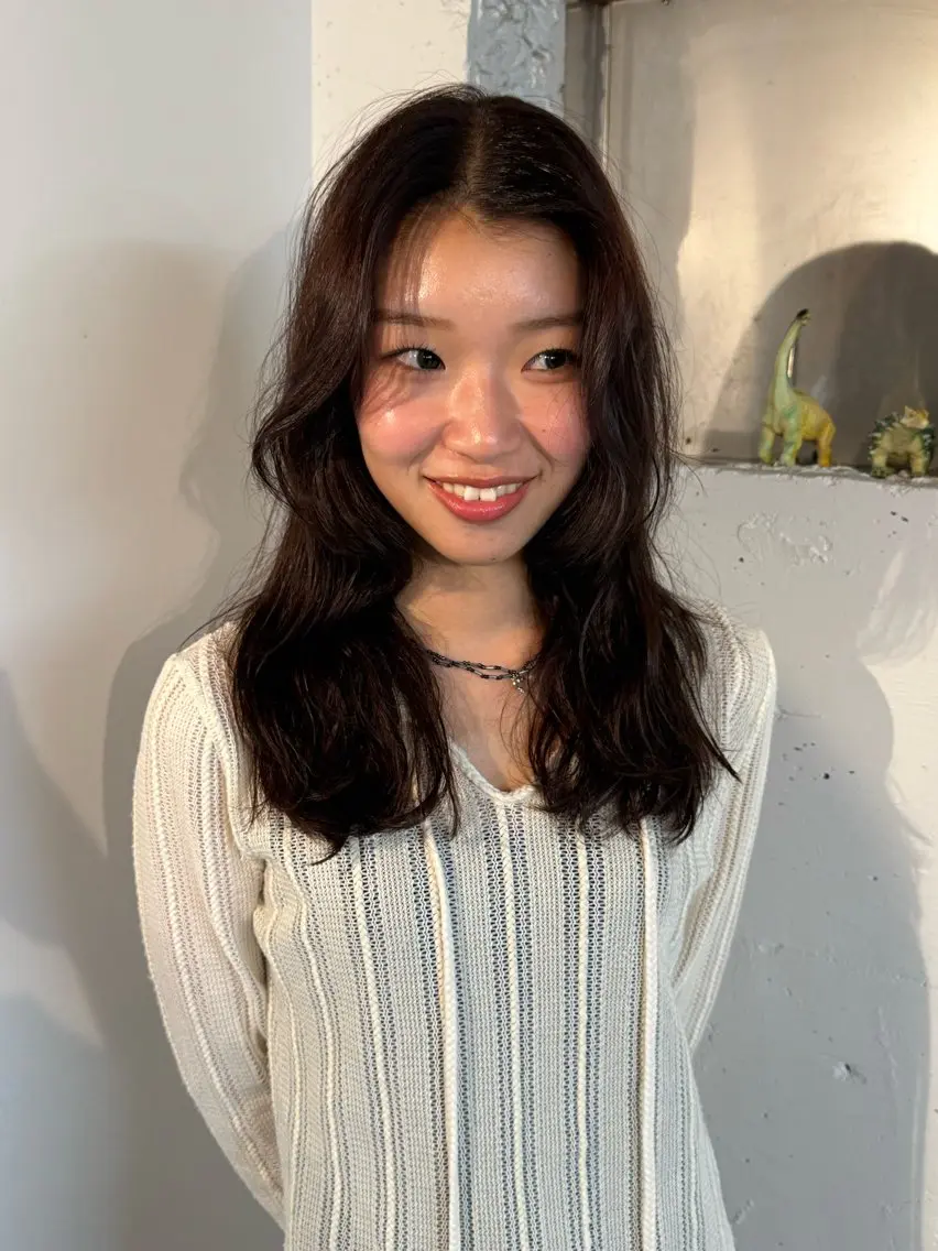 セミロング ヘアカラー 河坂 昌恵のヘアスタイル