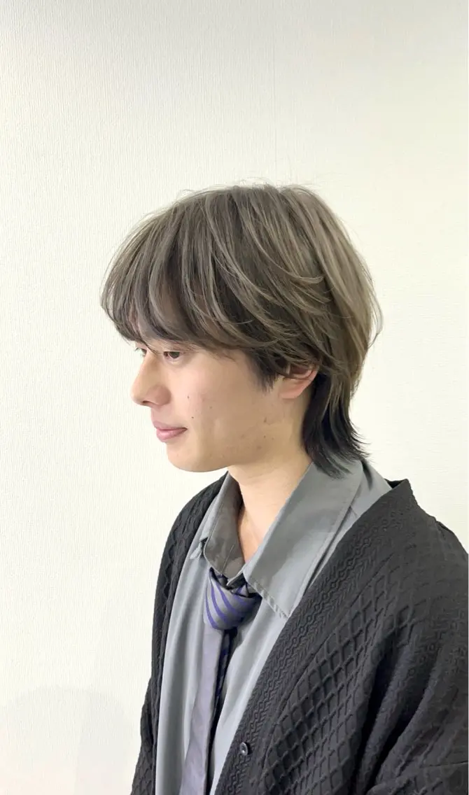 カラー メンズ メンズブリーチ ブリーチ 透明感カラー デザインカラー 髪質改善 山本梨華/ 透明感カラーのヘアスタイル
