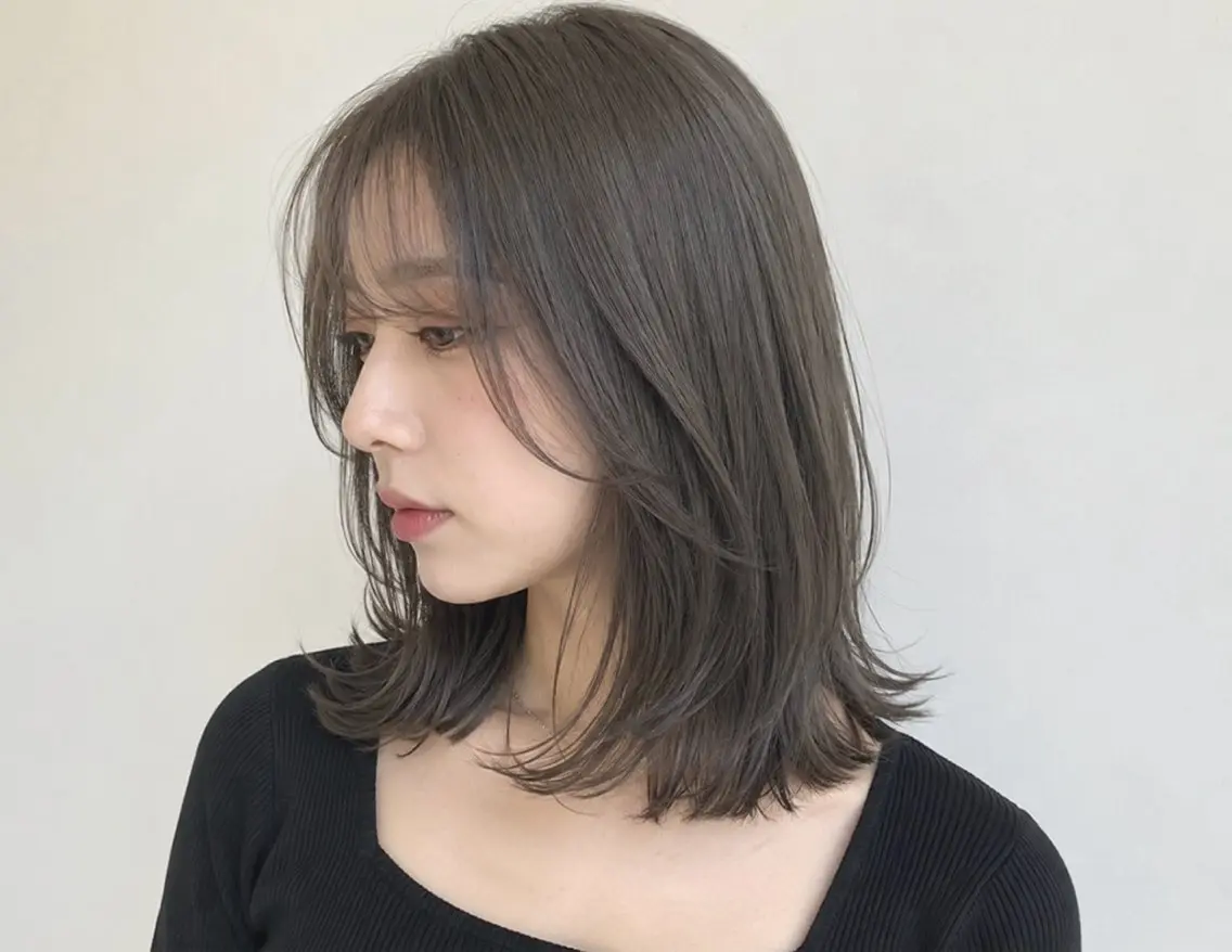 ミディアム カラー ヘアカラー CORE あおいのヘアスタイル