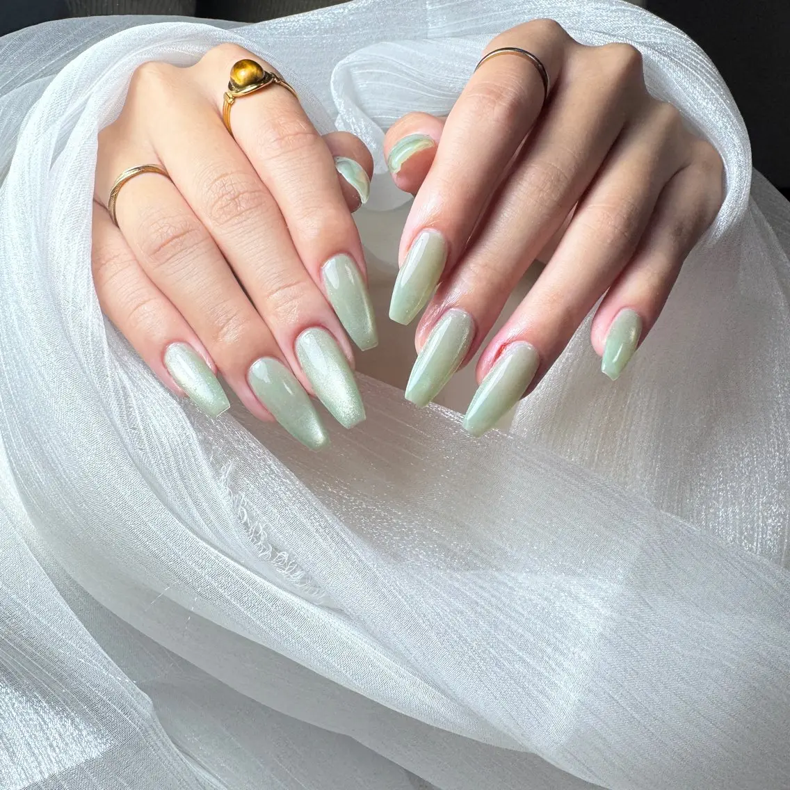 ネイル チークネイル フレンチネイル グラデーション 韓国ネイル マグネットネイル ハンドネイル Hana Nailのネイルデザイン