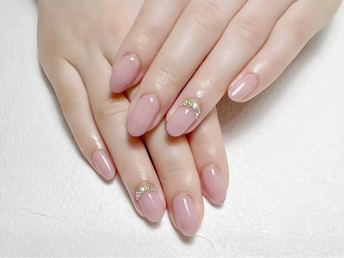 ネイル ガーリー オフィスネイル ピンク rouse nail RISATOのネイルデザイン