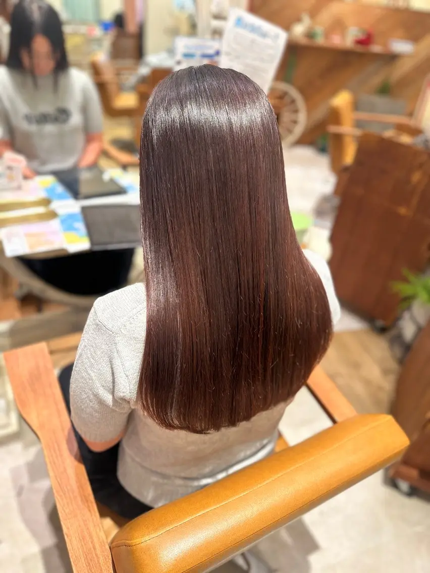 ロング カット ヘアカラー トリートメント 韓国風レイヤーカット 🇰🇷❕モカのヘアスタイル