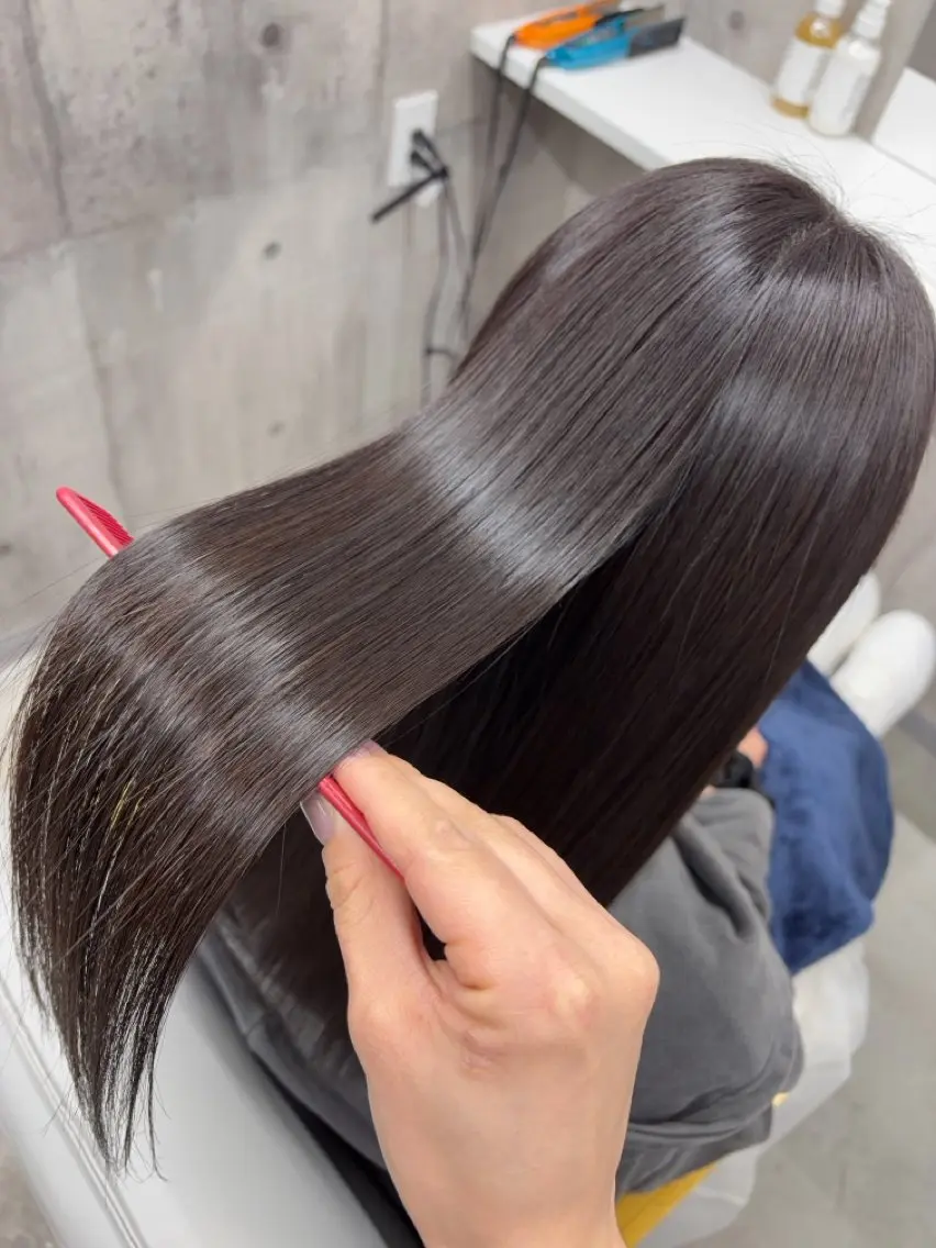 ロング カット ヘアカラー トリートメント ageless/ nana/髪質改善のヘアスタイル