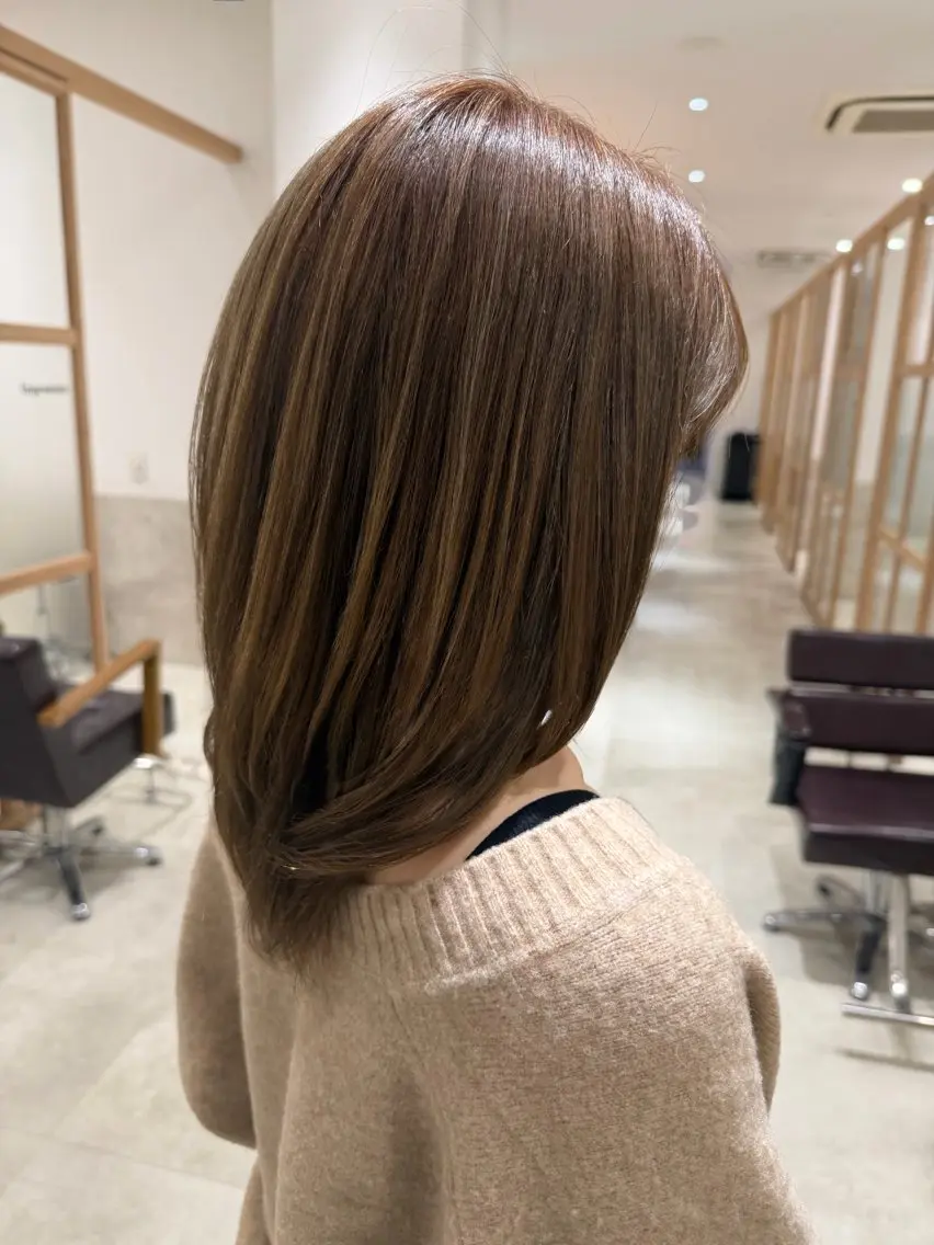 セミロング カット ヘアカラー トリートメント サイトウタクマ/ 大人ショート特化✂️のヘアスタイル