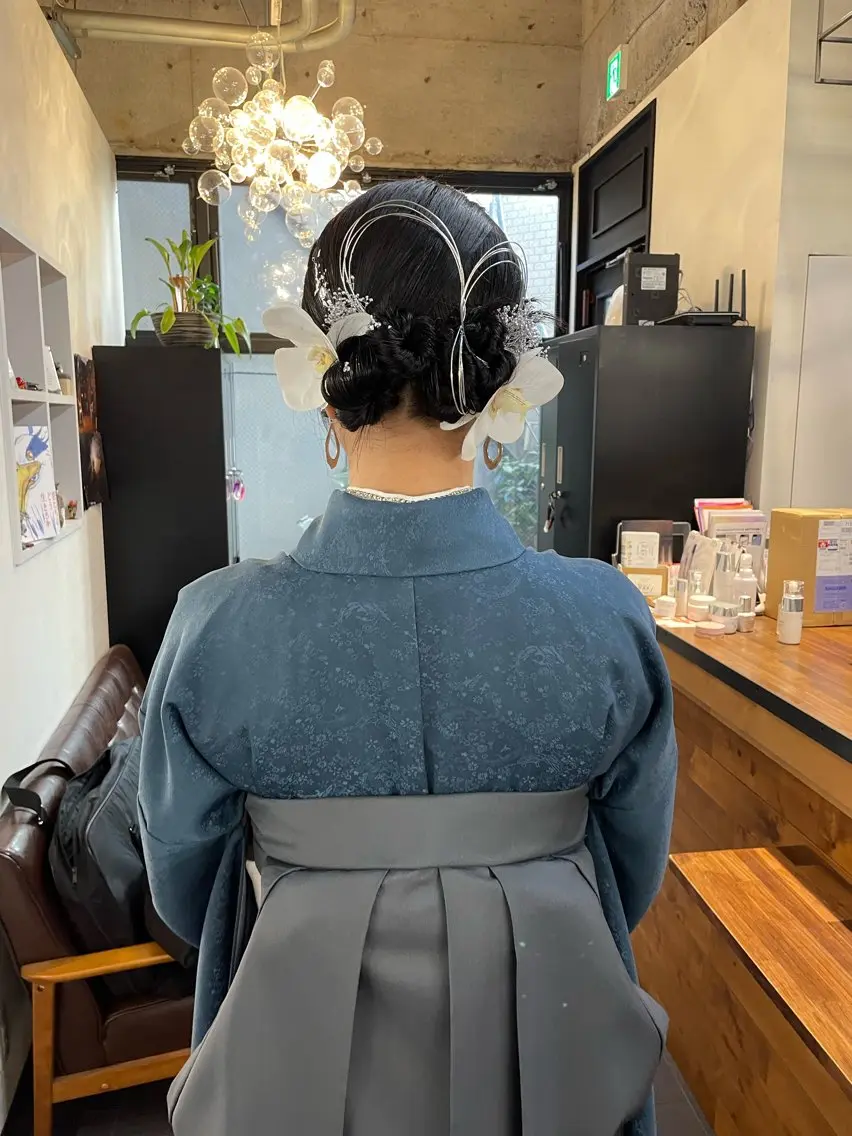 卒業式袴着付け➕ヘアセットの写真