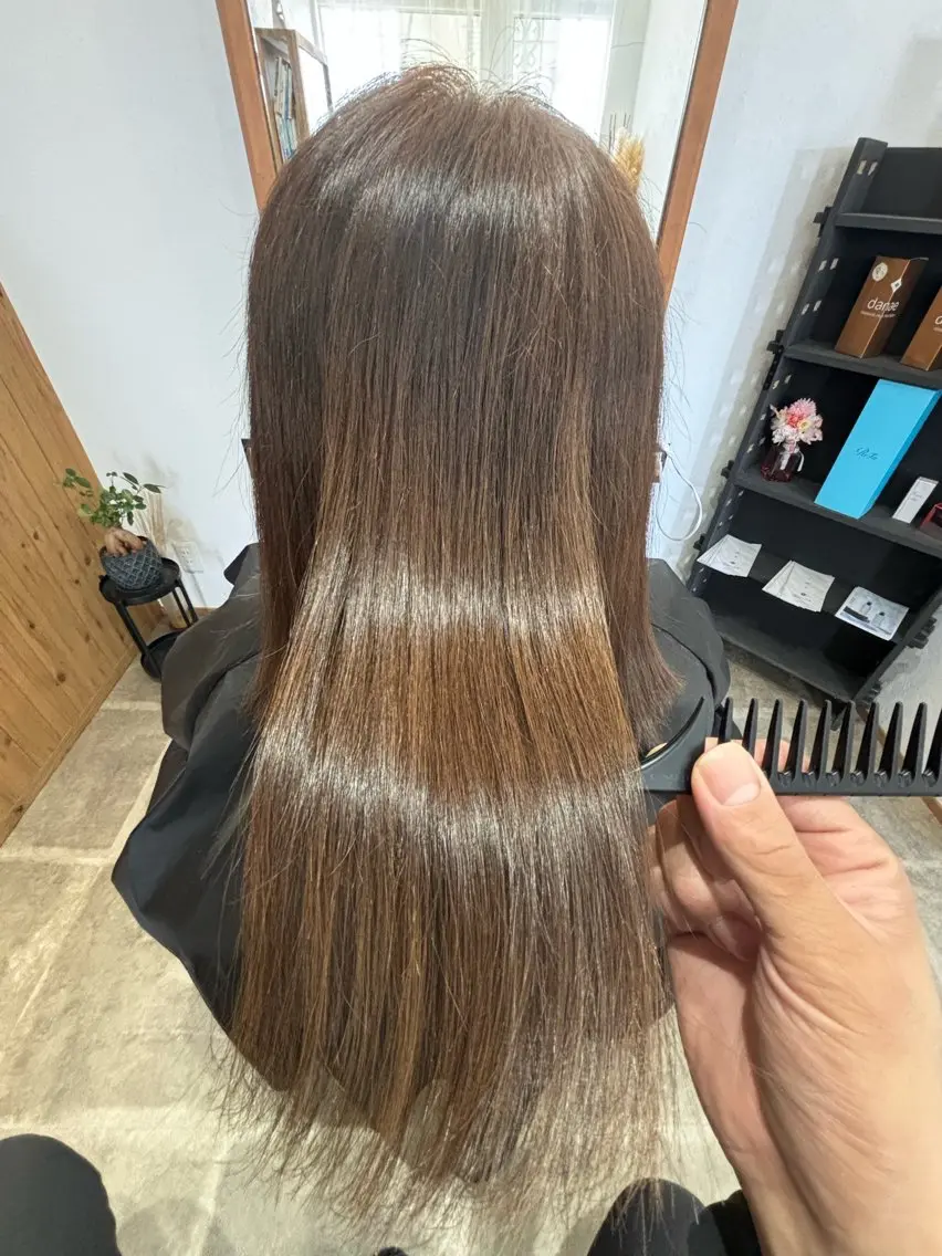 ロング カット ヘアカラー パーマ 縮毛矯正 トリートメント ヘッドスパ ヘアセット 中村 祥隆のヘアスタイル