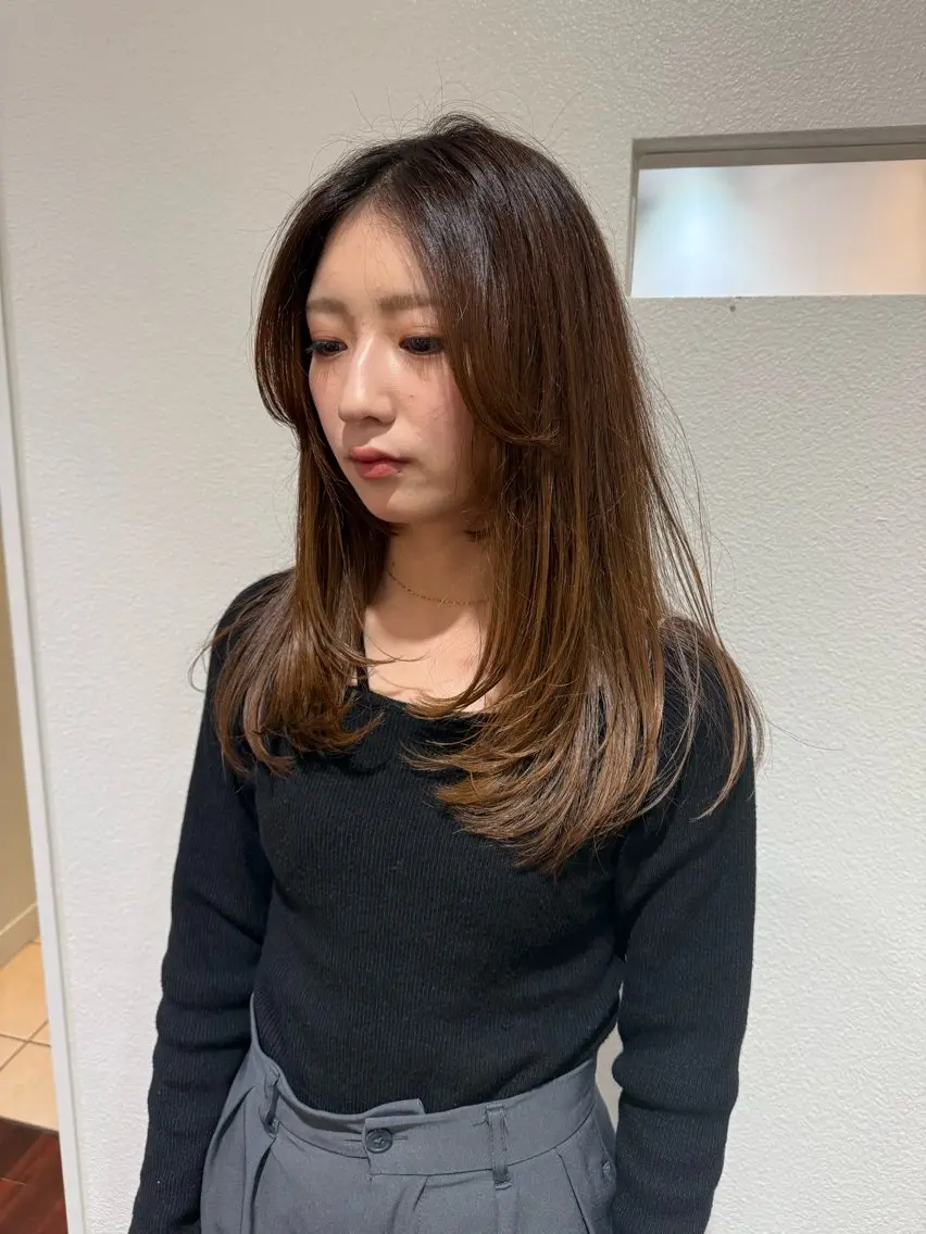 ロング レイヤーカット 🦋韓国レイヤー特化 🦋髪質改善🩵来輝のヘアスタイル