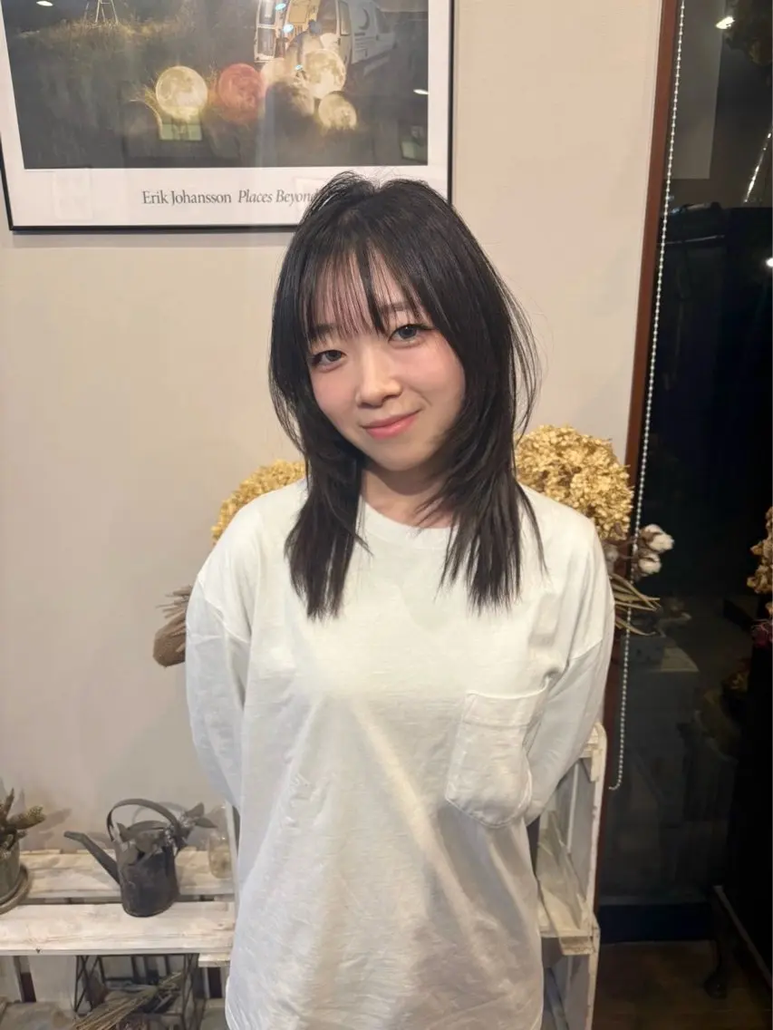 ロング ハイレイヤー レイヤーカット シャギー Clair,e まなのヘアスタイル