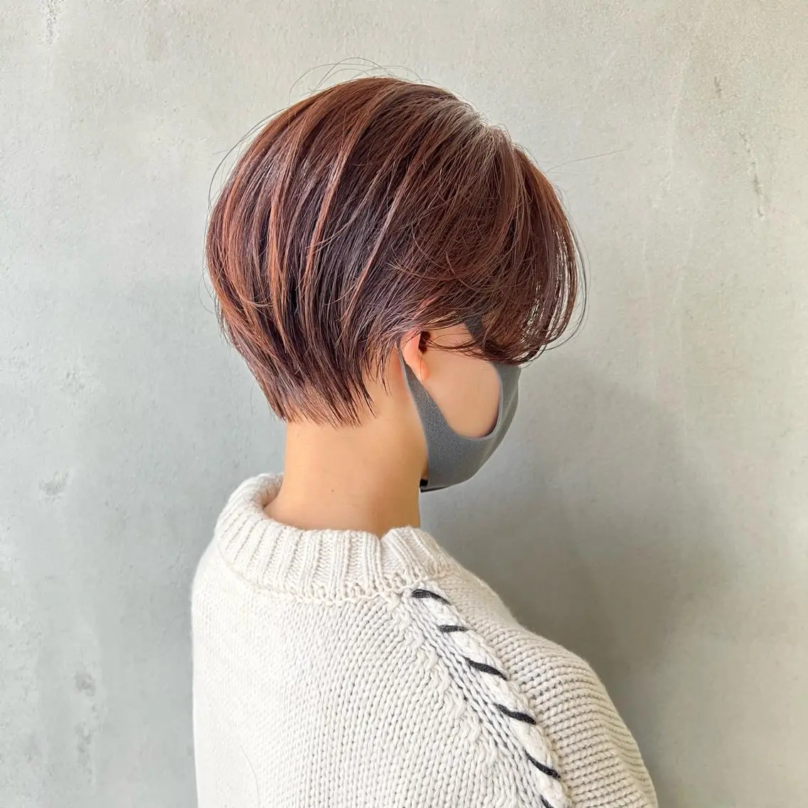 ショート カラー ハンサムショート ブラウンカラー ピンクカラー ピンクブラウン ショートヘア ボブ/マンツーマン ミヒラケイタのヘアスタイル