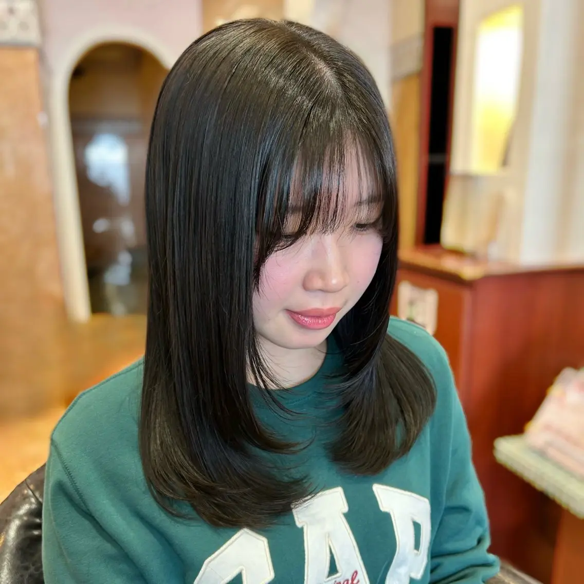 ミディアム カラー グレージュ オリーブグレージュ オリーブグレー 🌸HONOKA🌸 【グレージュ】のヘアスタイル