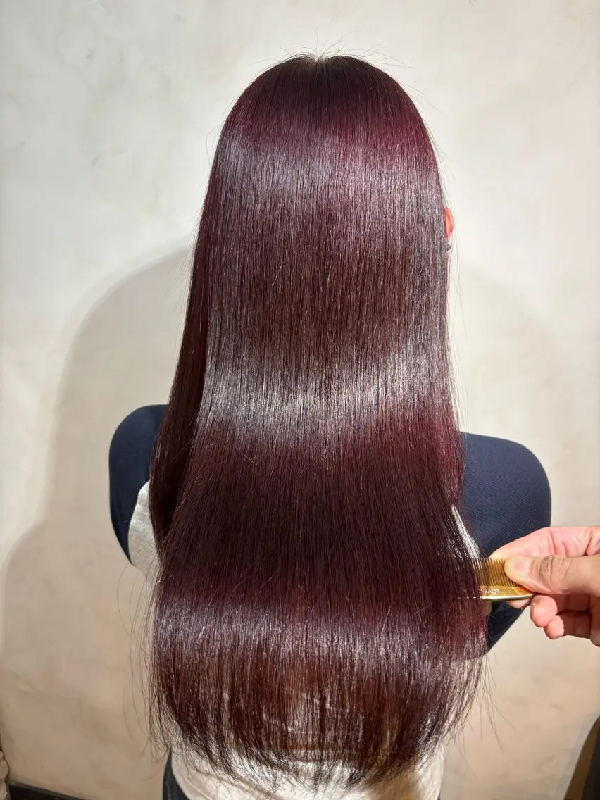 ロング 髪質改善 ロング 酸性ストレート カット ヘアカラー 縮毛矯正 トリートメント ヘッドスパ ヘアセット 美髪矯正 🌈髪質改善 山下のヘアスタイル