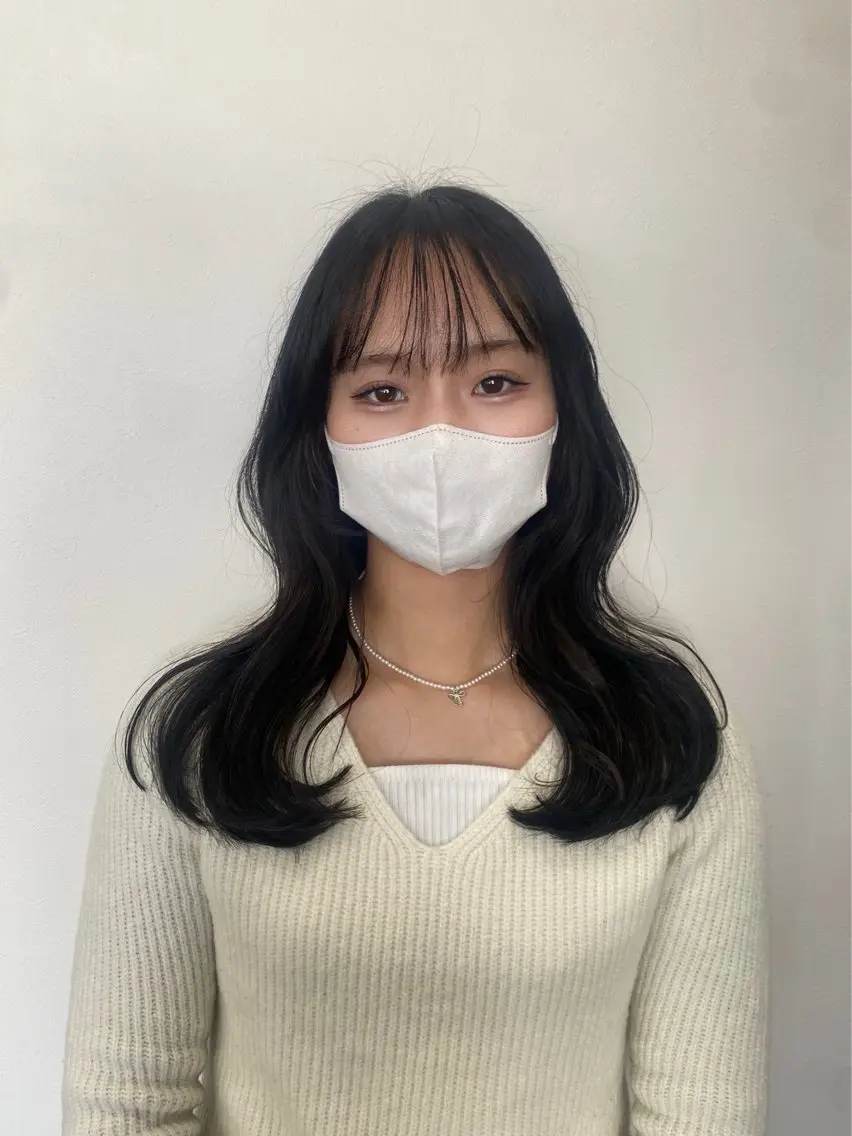 ロング 韓国風ヘア カット ヘアカラー 韓国風hair💕 Kanonのヘアスタイル
