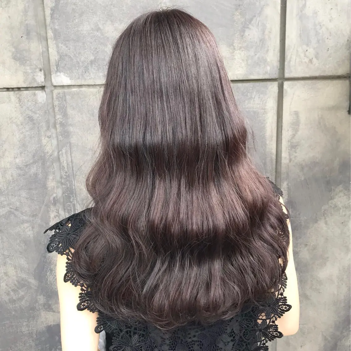 ロング カラー ブリーチ グレージュ ブリーチなしカラー ピンクカラー ヨシンモリ K-POP好き美容師 🇰🇷Kai.Yのヘアスタイル