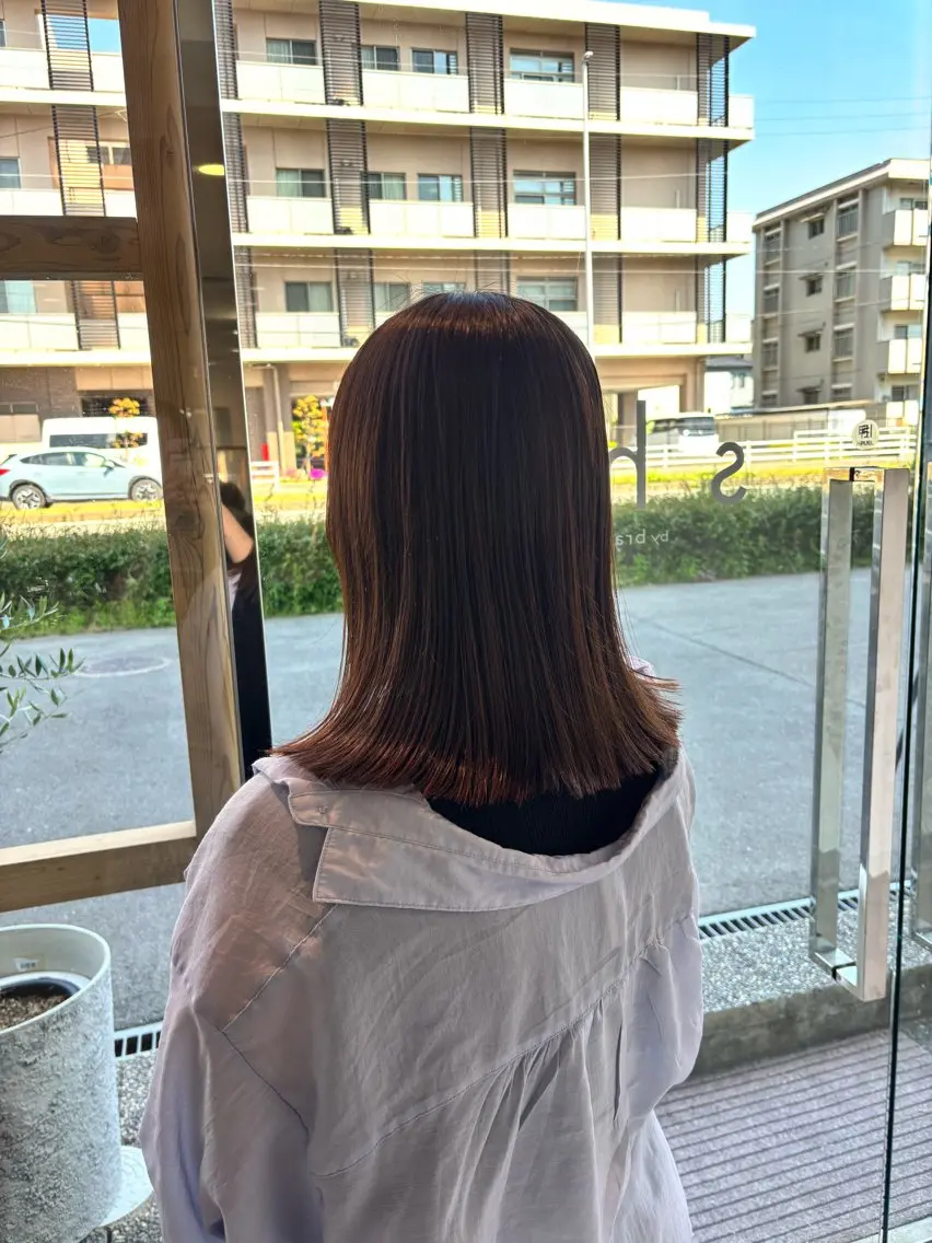 ミディアム ヘアカラー 盛田 望来のヘアスタイル