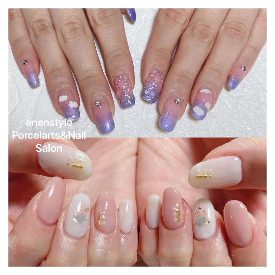 ミディアム ネイル ハンドネイル 🐾enen style 🐾のネイルデザイン
