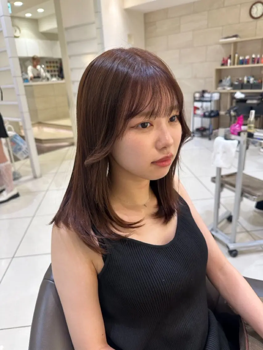 ロング カラー ヘアカラー トリートメント 艶髪/髪質改善 縮毛矯正/まりのヘアスタイル