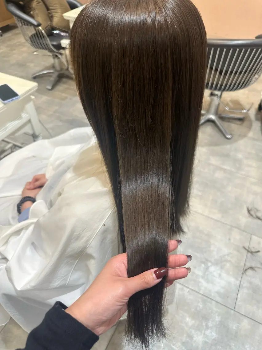 〖カット&ヘアカラー〗×Aujua髪質改善トリートメント×頭浸浴𓂃 𓈒𓏸の写真