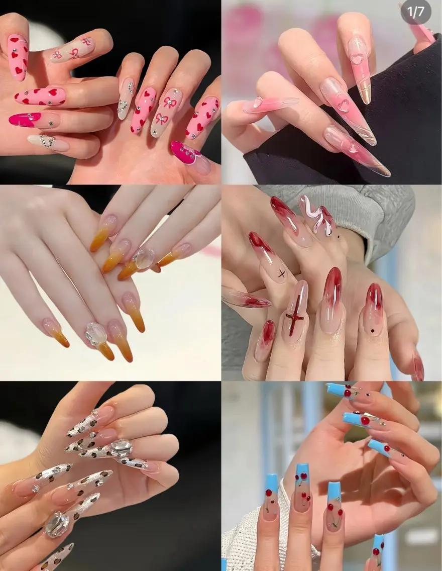 ネイル フレンチネイル グラデーション キラキラネイル 韓国ネイル マグネットネイル ハンドネイル 🎀🎀YooLi Nail Salonのネイルデザイン