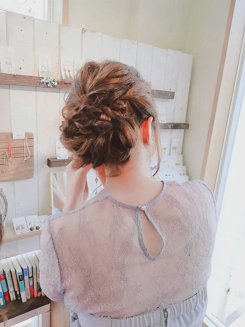 ロング カラー ヘアアレンジ 岩谷 美香のヘアスタイル