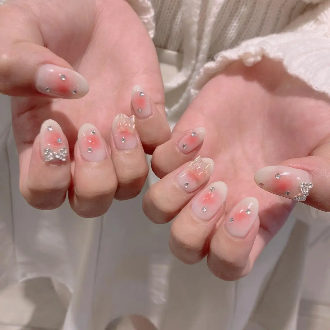 ネイル ハンドネイル 韓国ネイル/ワンホン ネイル🎀表参道3分のネイルデザイン