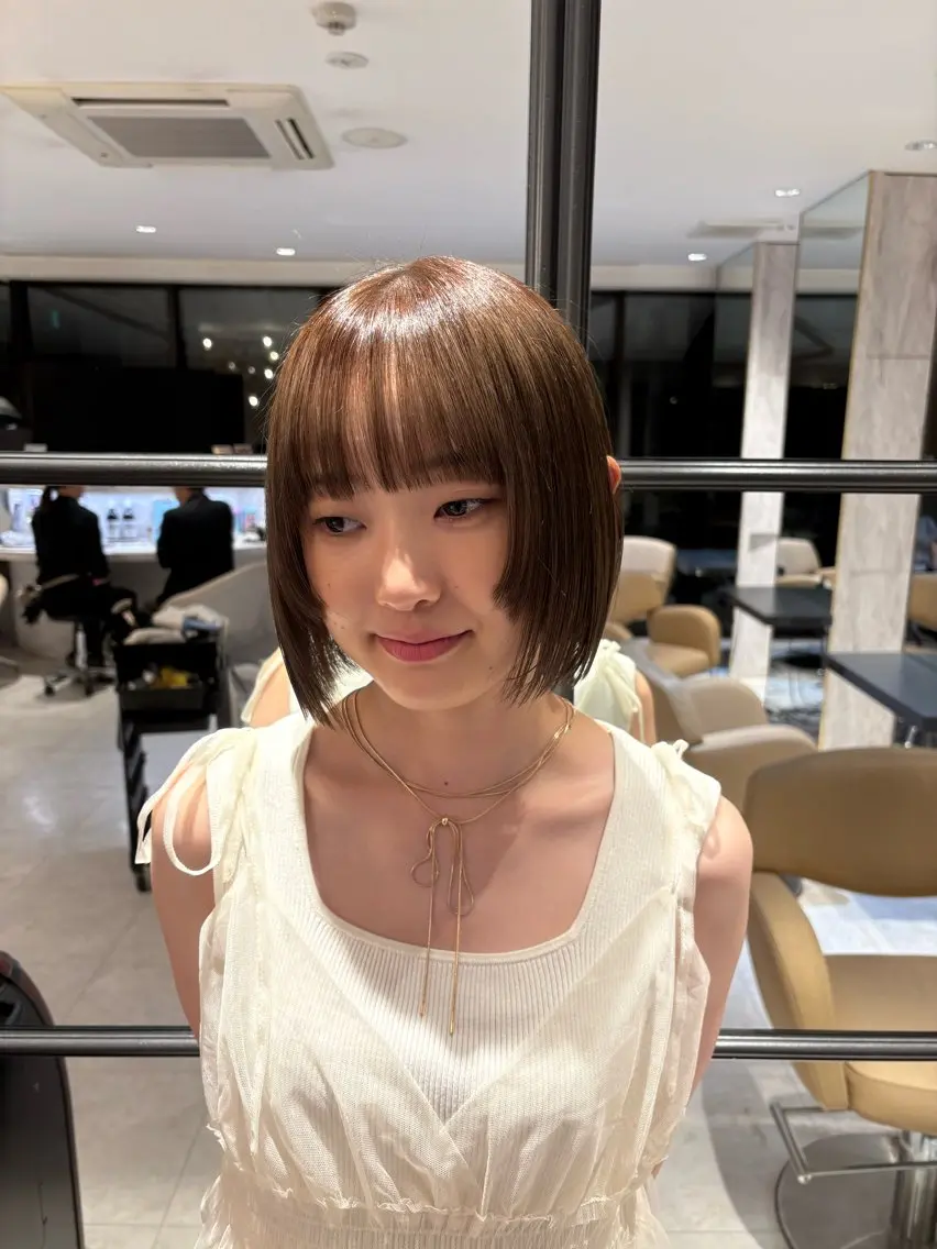 ショート ボブ 姫カット 🩶kind虎井遥音 カットモデル募集🩶のヘアスタイル