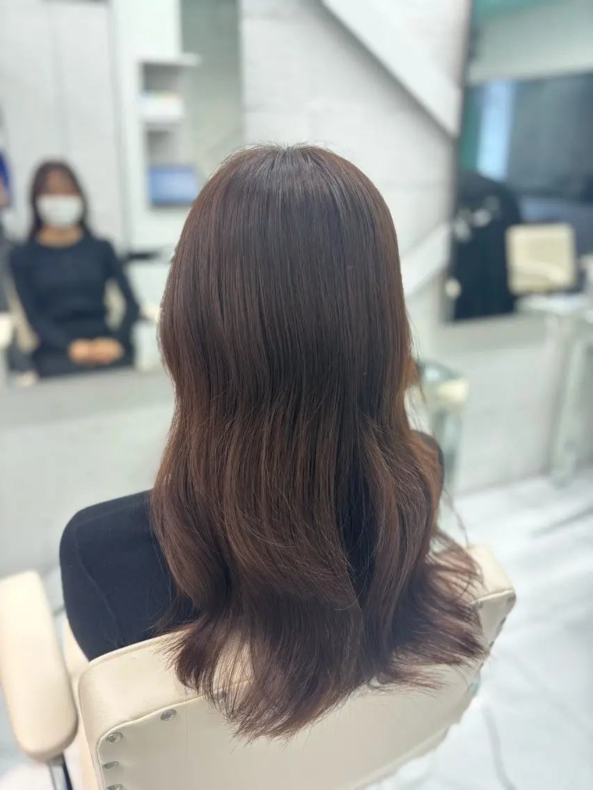 ロング カット ヘアカラー トリートメント ヘッドスパ 透明感ツヤカラー/ 縮毛矯正/静岡のヘアスタイル