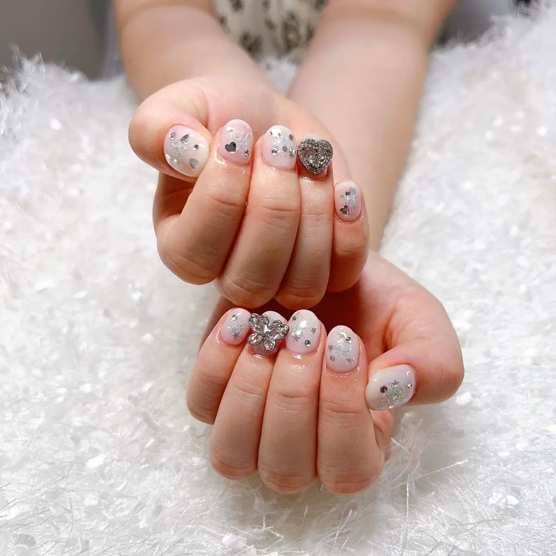 ネイル 長さ出し フレンチネイル ジェルネイル グラデーション 韓国ネイル ハンドネイル Nail&eye Belire 新宿のネイルデザイン