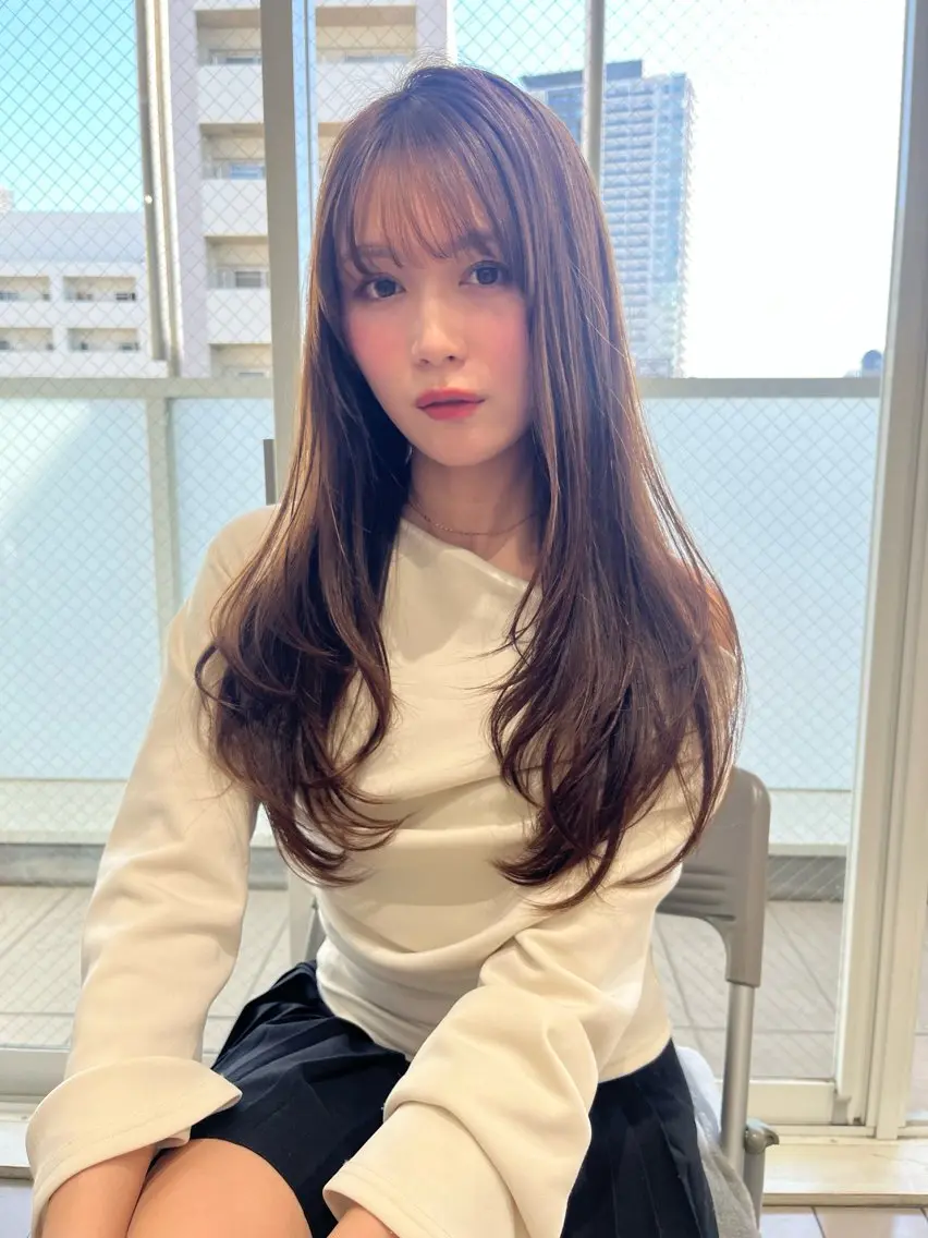 ロング レイヤーカット ロング 箱崎 凪沙のヘアスタイル