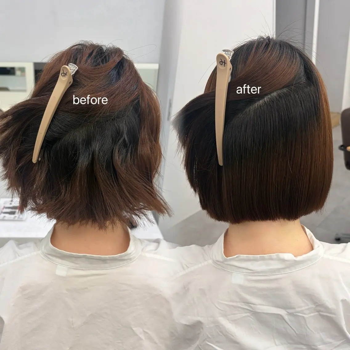ショート 縮毛矯正 🎀miyu🎀 カラー/縮毛矯正のヘアスタイル